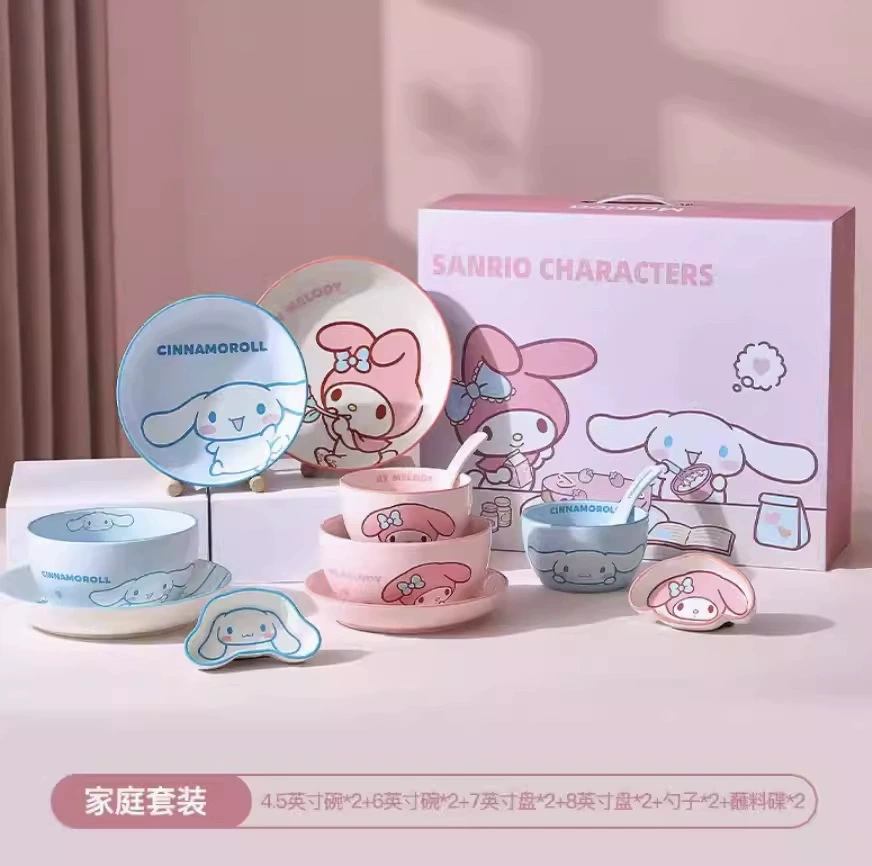 Сет Ceramic Sanrio для домашнего использования, посуда высокого качества, увеличенная толщина