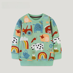 Children's Sweatshirt for Autumn and Spring, Cross-Border Supply, New Arrival for Kids Aged 3-8, Long-Sleeved Base Layer Outerwear for Boys