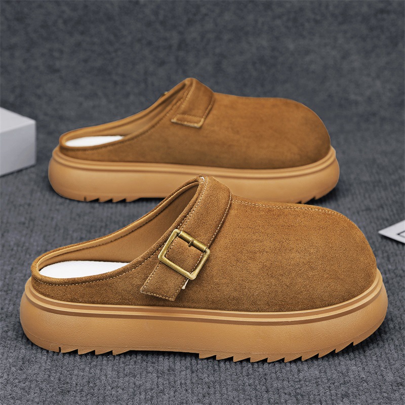 Bizcocho de suela gruesa realza la cabeza grande retro, un pie, zapatos Birkener, todo incluido para hombre, nuevos zapatos Boken de primavera 2025