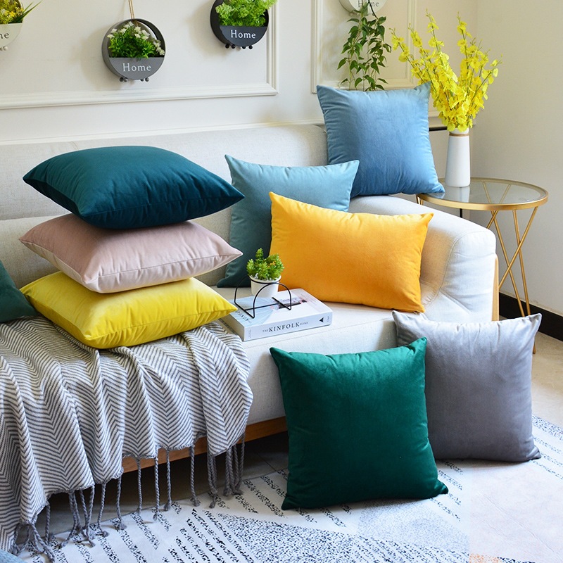 Nordic Minimalist Office Pillow, Square Pillowcase Without Insert, Lumbar Pillow, Living Room Cushion, Sofa Pillow