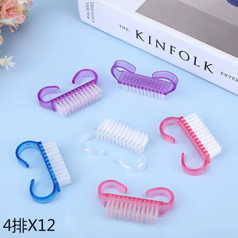 指甲刷美甲工具塑料牛角刷美甲清洁工具小号羊角刷厂家直供