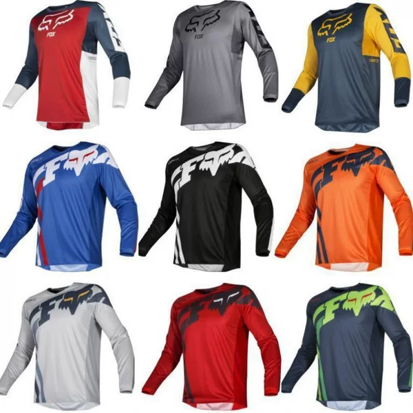 Fox Downhill Clothing Quick-Drying Breathable T-Shirt Outdoor Off-Road Motorcycle Cycling Long-Sleeved T-Shirt Men's Top Mountain Racing Clothing