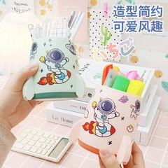 Creative desktop pen organizer storage box, Instagram student dorm high-end pen bag, large capacity stationery decorative item