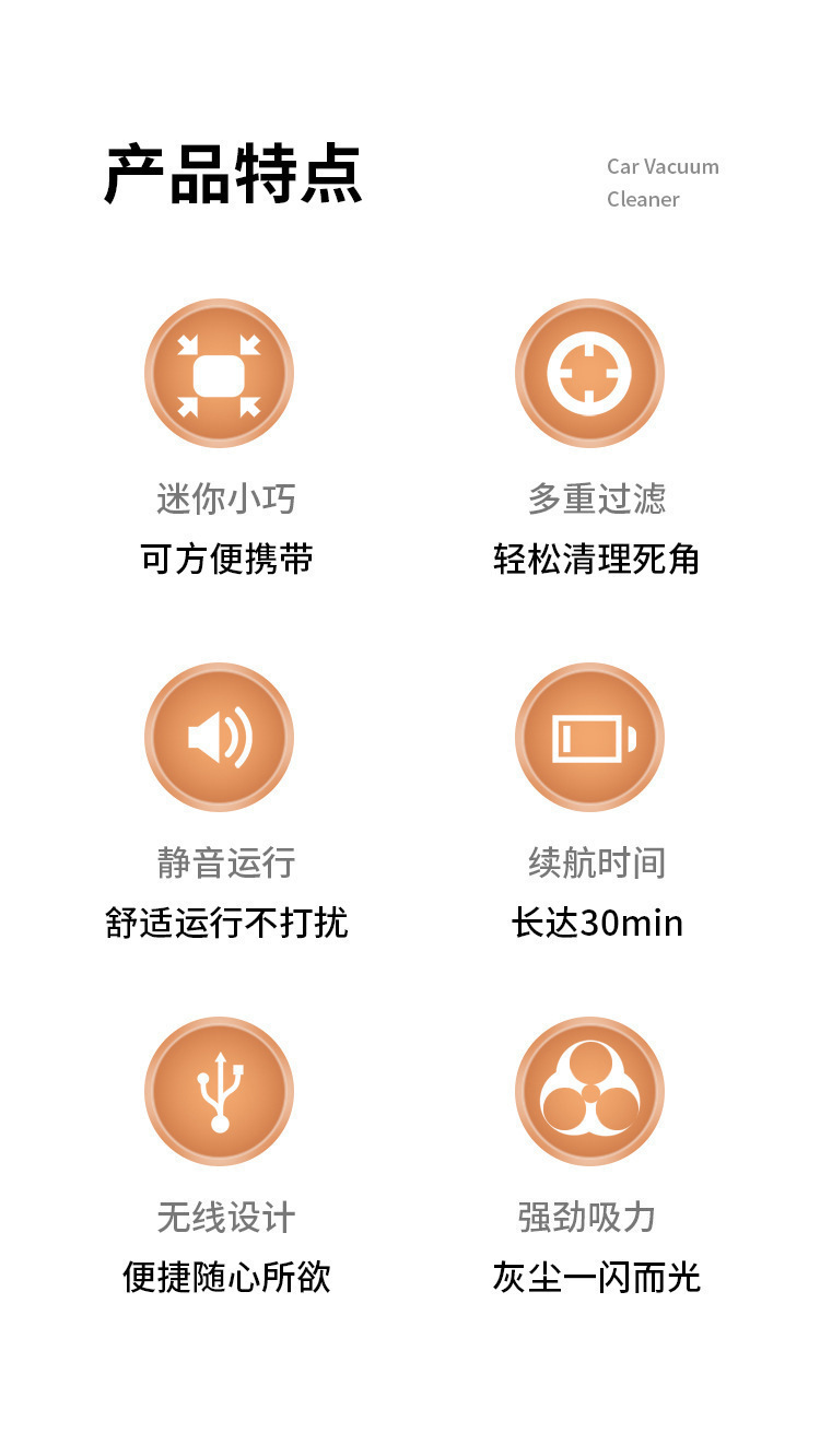 Direct selling blow-suction dual-purpose wireless handheld vacuum cleaner high-power car vacuum cleaner super strong suction car home charge