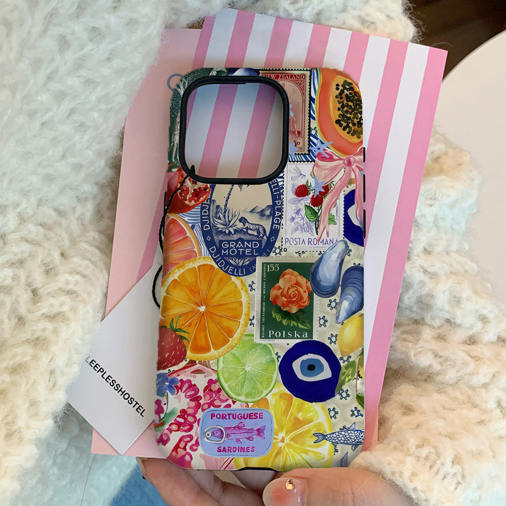 35g Weight iPhone Applicable Brands Phone Cases Classification Feilin Material Fruit Pattern Simple Style Style Feilin Fruit Simple Style Phone Cases Phone Accessories 2