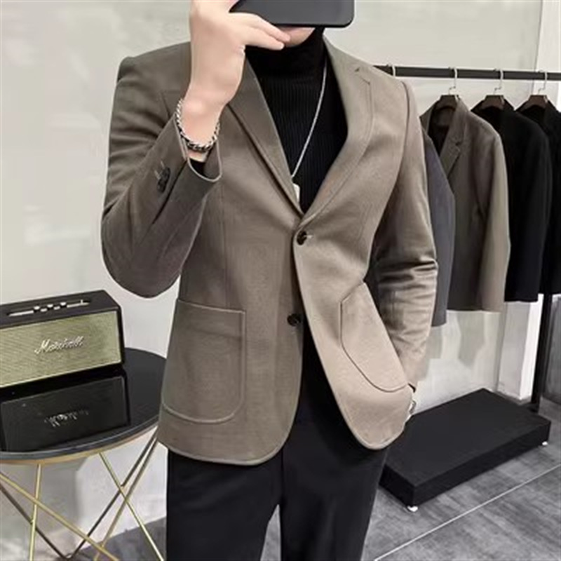다크 브라운 모직 코트