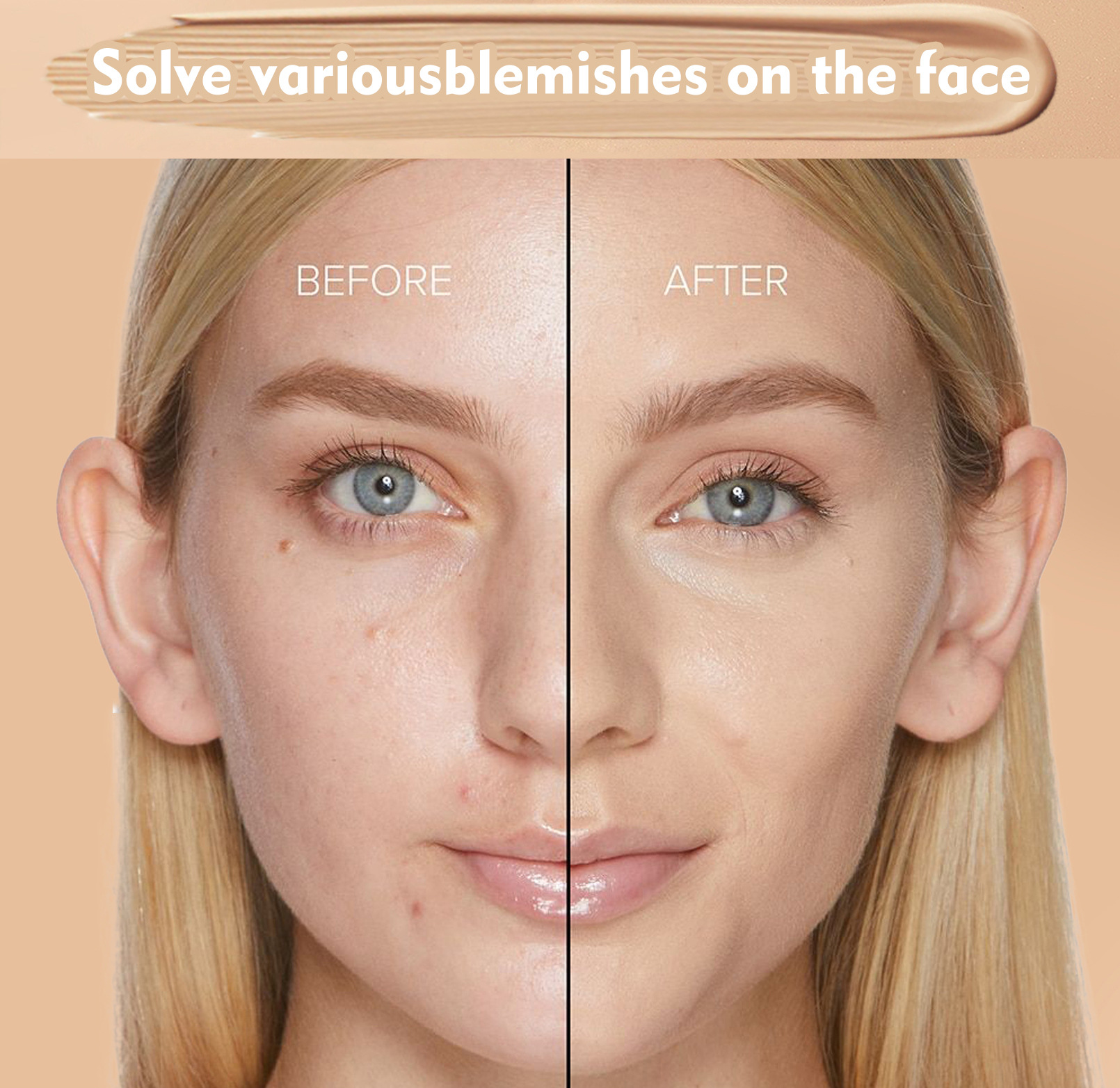 Hellokiss Cross-border Natural Blemish and Acne Mark Concealer is waterproof, sweat-resistant, light and snug, and suitable for tattoo concealer undefined