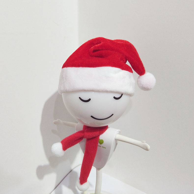 Transfronterizos pequeños bufandas de navidad decoración de botellas de vino de navidad cubierta de cuchillo y tenedor para decoración de navidad bufandas de navidad