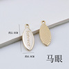 Hand -made DIY hair accessories, hair circles, material alloy geometric pendant square circular pentagram letter tags