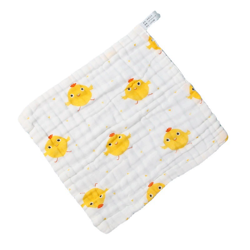 Gauze scarf, children's eating bib for home use, cartoon handkerchief for face washing, wet wipes, wholesale