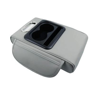 box storage bag four-in-one car – Armrest box pad - gt-6-no-embroidery-1-gray-free-a-pack-of-small-tissues