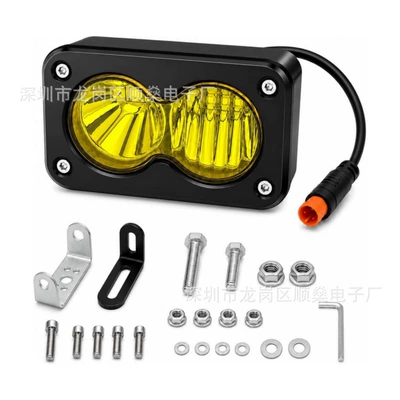 Motorcycle headlights, headlights: Flashing Fog Lights, Motorcycle Lights - yellow-light-l-set