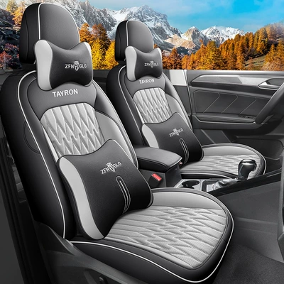 330 Seat Cover Leather Seat — Modelə uyğun (Original) oturacaq örtükləri - black-gray-full-leather-deluxe-edition-note-the-model-year-all-in-one-rear-package
