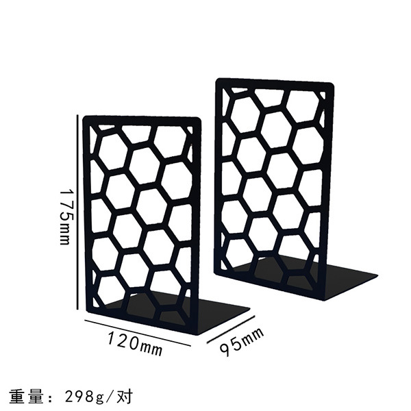 Libro de metal con forma hueca, estante de almacenamiento de libros para estudiantes creativos, libro de oficina de escritorio, personalización al por mayor de soportes para libros