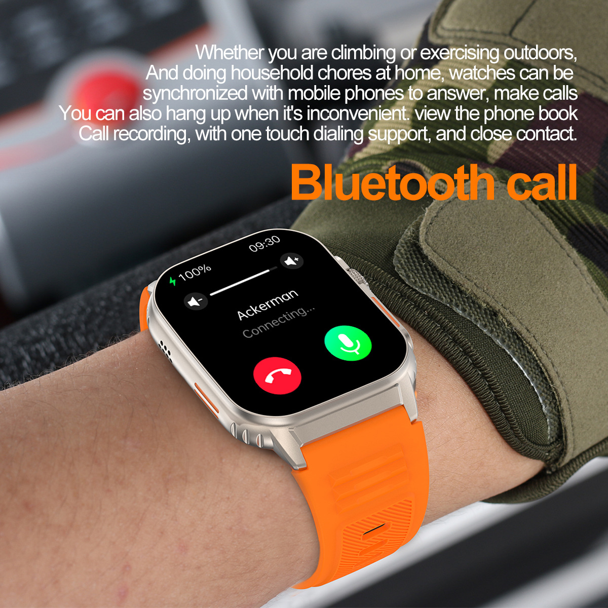 Reloj inteligente G41, función Bluetooth Talk HRV, glucosa en sangre_voghion.com