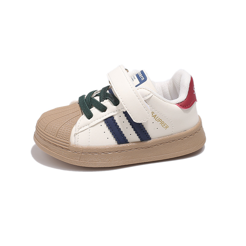 Zapatos infantiles zapatos deportivos para bebés de hombres y mujeres zapatos casuales con conchas antideslizantes suaves zapatos blancos pequeños zapatos