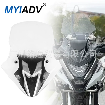 Suitable for Honda Nc750X Motorcycle Modified Windshield, Windscreen Heightening Front Windshield and Chest Protection Glass