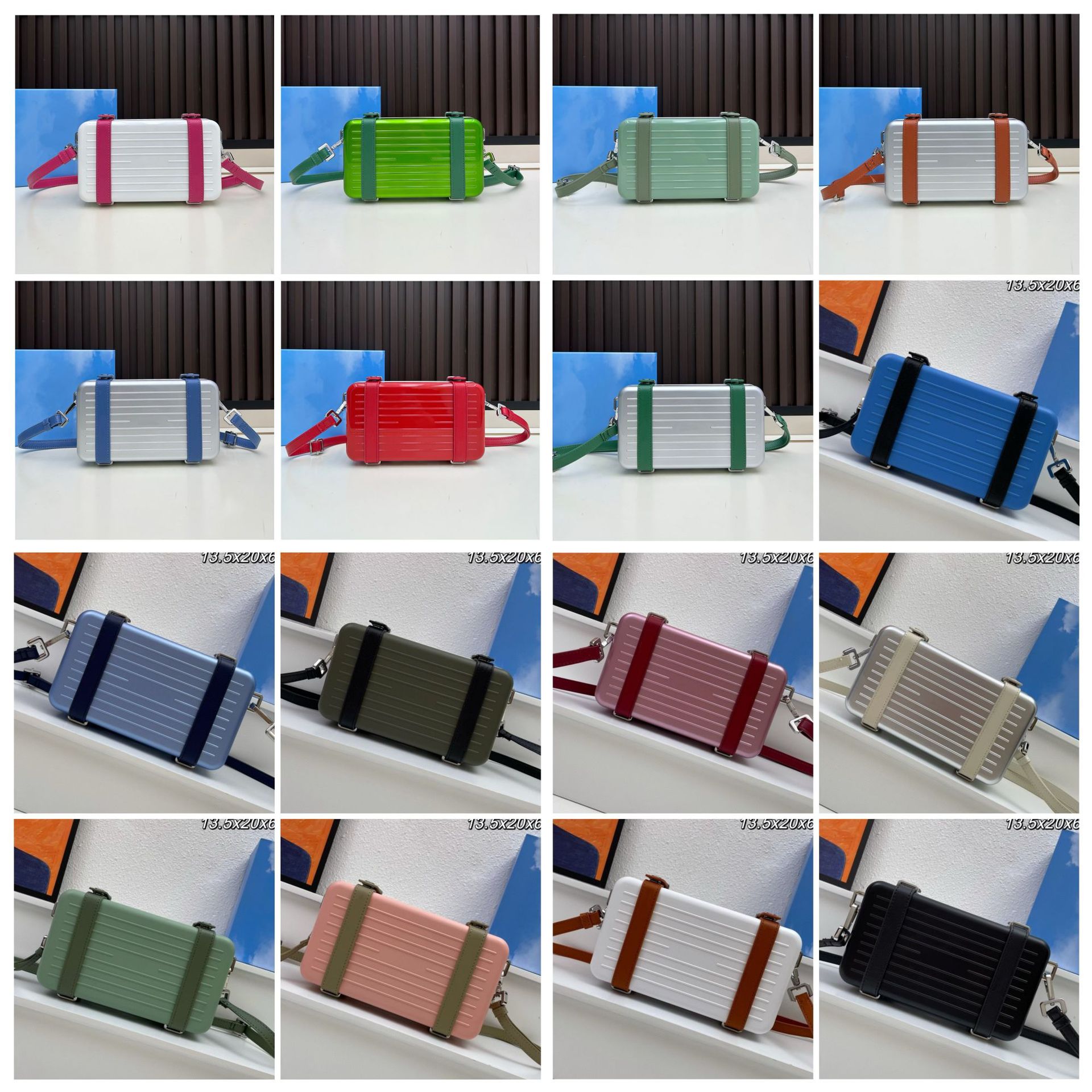 New internet-famous mini luggage bag, limited edition co-branded small square bag, niche makeup bag, fashionable box crossbody bag