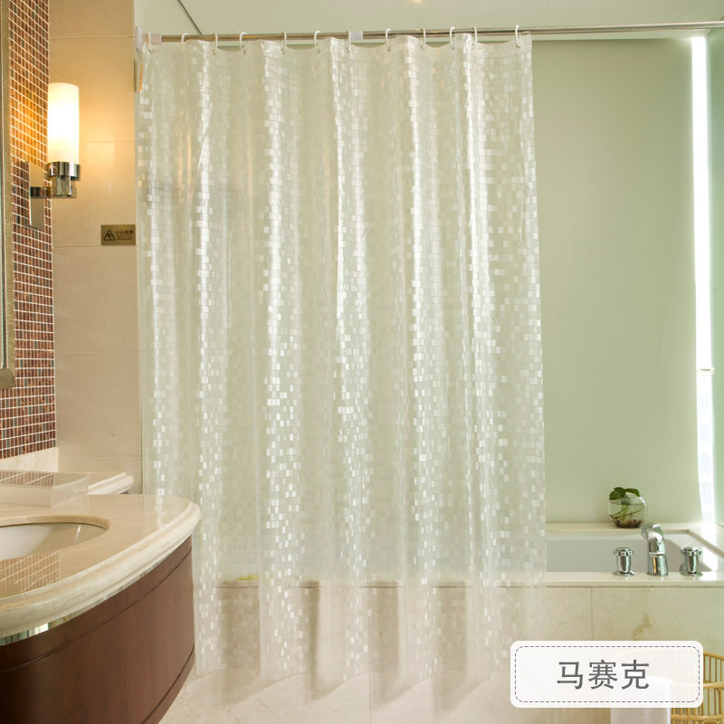 Amazon 3d cortina de baño PVC impermeable cortina de baño cortina de adoquines cortina de puerta de baño spot al por mayor