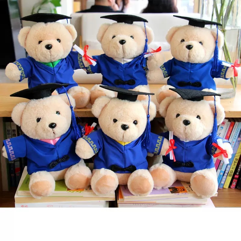 Graduation Bear Puppy Doctor Bear Teddy Toys Master Bachelor Uniform Teddy Bear Temporada de Graduation Impresión Regalo