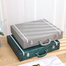 定制相册箱高档pu窗帘样板盒墙布色卡箱按摩仪器包装皮箱定制