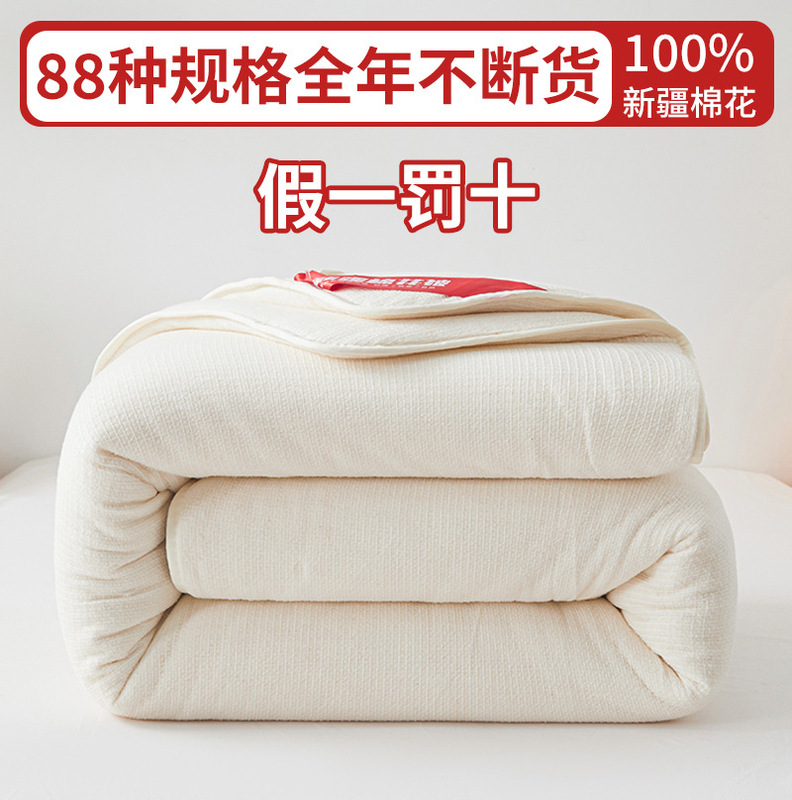 Xinjiang Cotton Quilt, Pure Cotton Quilt Core, Winter Quilt, Warm Cotton Batting, Cotton Pad, Bedding, Mattress, Quilt, Xinjiang Long-Staple Cotton