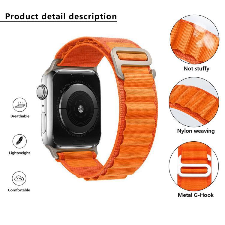 Correa de nylon alpino xDfind para Apple Watch 46mm / 49mm / 45mm / 44mm / Apple