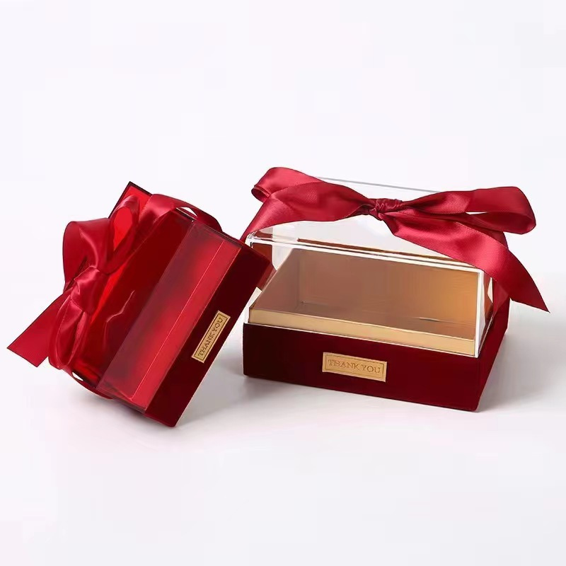 빨간색 투명 커버 소형 14*9*8.5