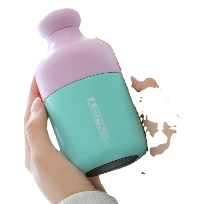 Linda mini taza aislada de colores contrastantes, taza de acero inoxidable que mantiene el frío para oficina, taza de trabajo para profesionales de la oficina, práctica taza de agua para regalo