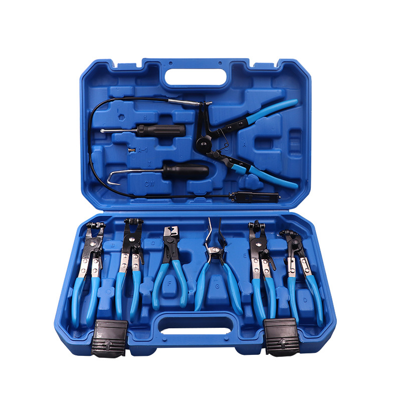 Abrazadera de tubo de garganta recta lineal alicates abrazadera de tubo de agua del automóvil llave herramienta de protección automática equipo abrazadera de tubo alicates