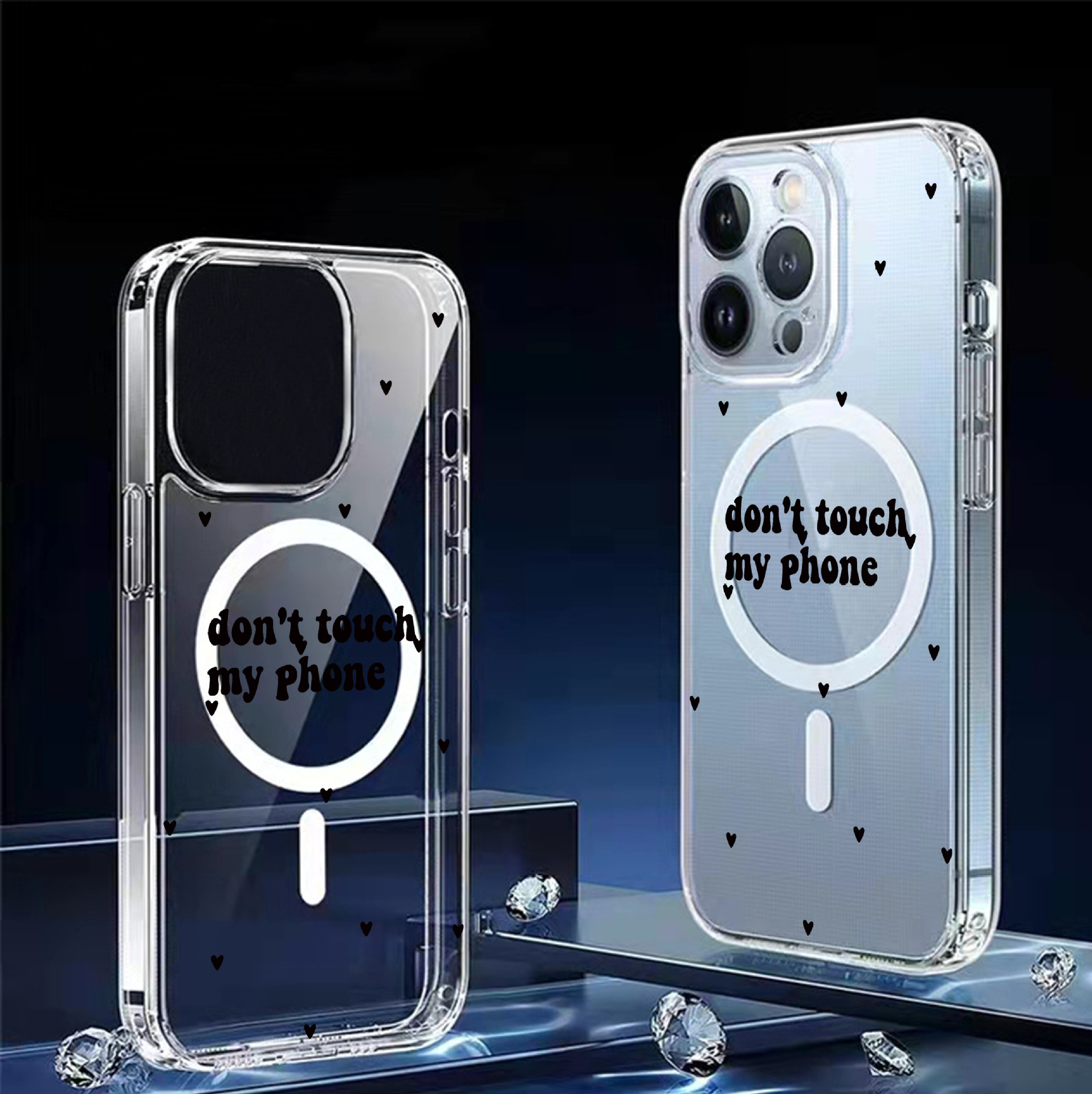 Apple iPhone 14/15/16/17 Pro Max Shaffof S26 Telefon Qopqog'i uchun Telefonimga Tegmang Magnit Qopqog'i