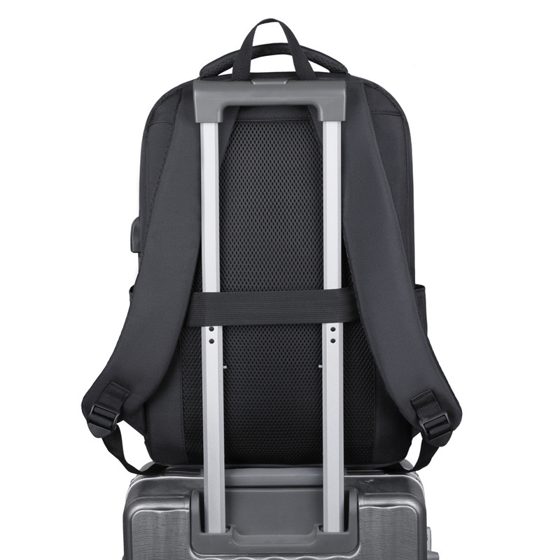 2024 nueva mochila de tela Oxford de gran capacidad para hombres con carga USB, mochila para computadora de ocio de negocios, bolso para estudiantes