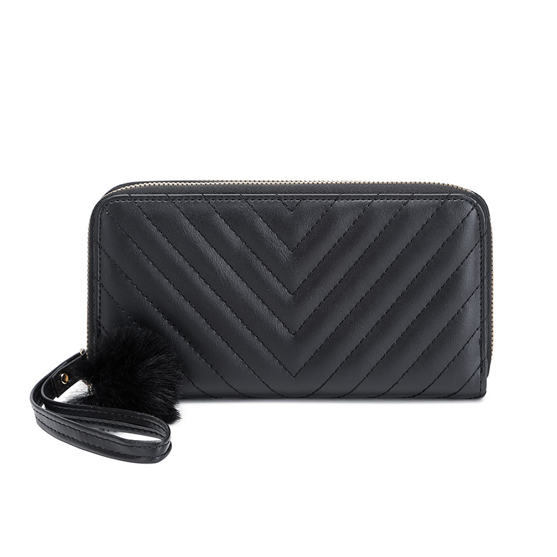 La cartera de las mujeres al por mayor 2022 nueva textura de la moda del embrague del todo-fósforo del bolso de dos monederos doblez de la cartera