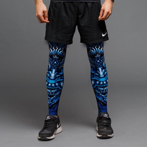 Outdoor cycling sports leg warmers ice silk sleeves basketball running knee pads men's and women's Spider-Man Iron Man Batman