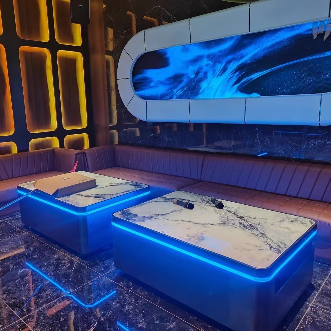 조명이 있는 인기 있는 슬레이트 가장자리 커피 테이블(맞춤형)