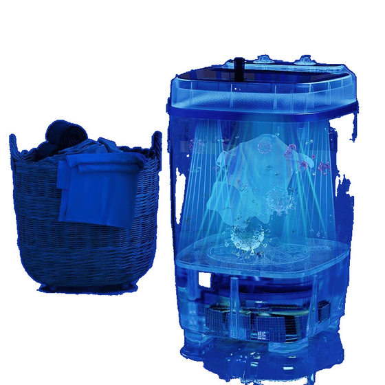 Large capacity washing machine mini small semi-automatic home dormitory rental room washing and leaching integrated factory direct sales