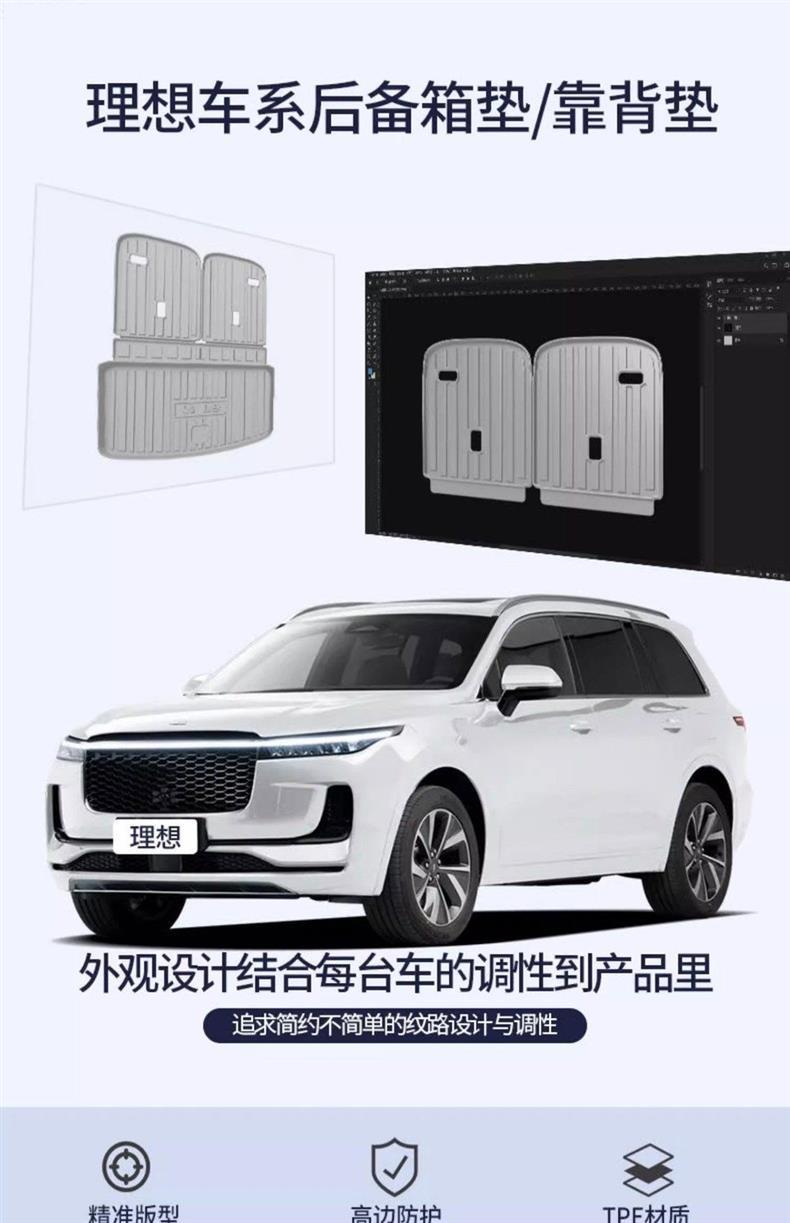 Suitable for tpe2024 models ideal 6L7one8 special 9 trunk mat accessories back cushion car trunk mat 23