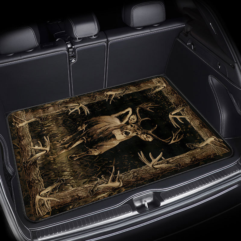 Cross-border American car trunk mat crystal velvet floor mat dirty and easy to take care of car sound insulation mat items dust mat