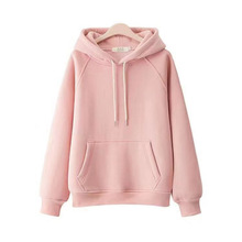 2025加厚春秋新款卫衣女加绒冬连帽宽松薄款大码时尚小众套头外套