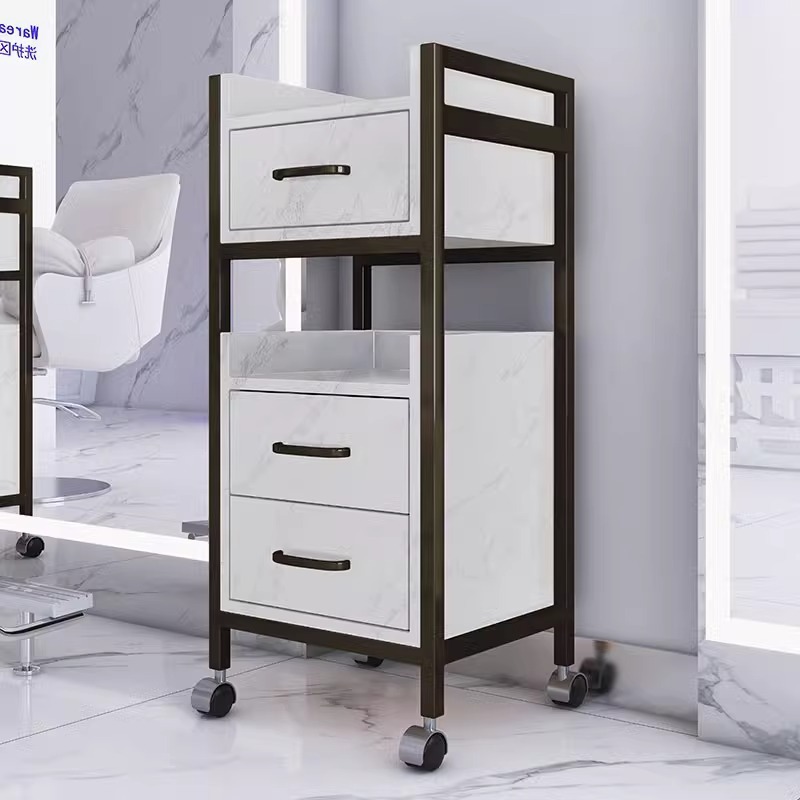 Nuevo gabinete de peluquería de salón de peluquería carro de herramientas de estante de herramientas de mesa de carro de peluquería pequeño gabinete