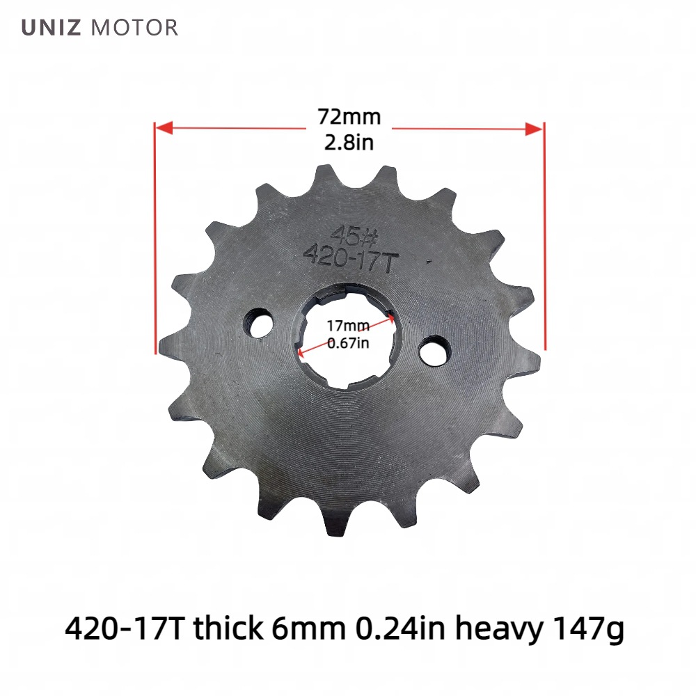 Manufacturer Wholesale Motorcycle Engine Small Gear Sprocket 420/428 Inner Hole 17-20 Motorcycle Parts