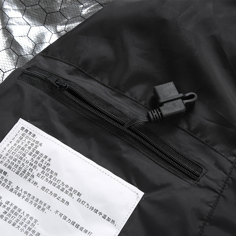跨境爆款智能发热服加热马甲冬季批发恒温保暖防寒立领电热背心男|undefined