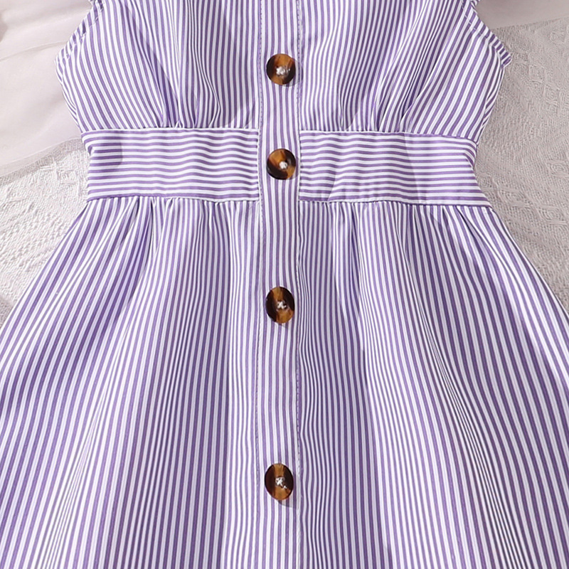 Robe de princesse d'été pour fille avec manches volantées_voghion.com