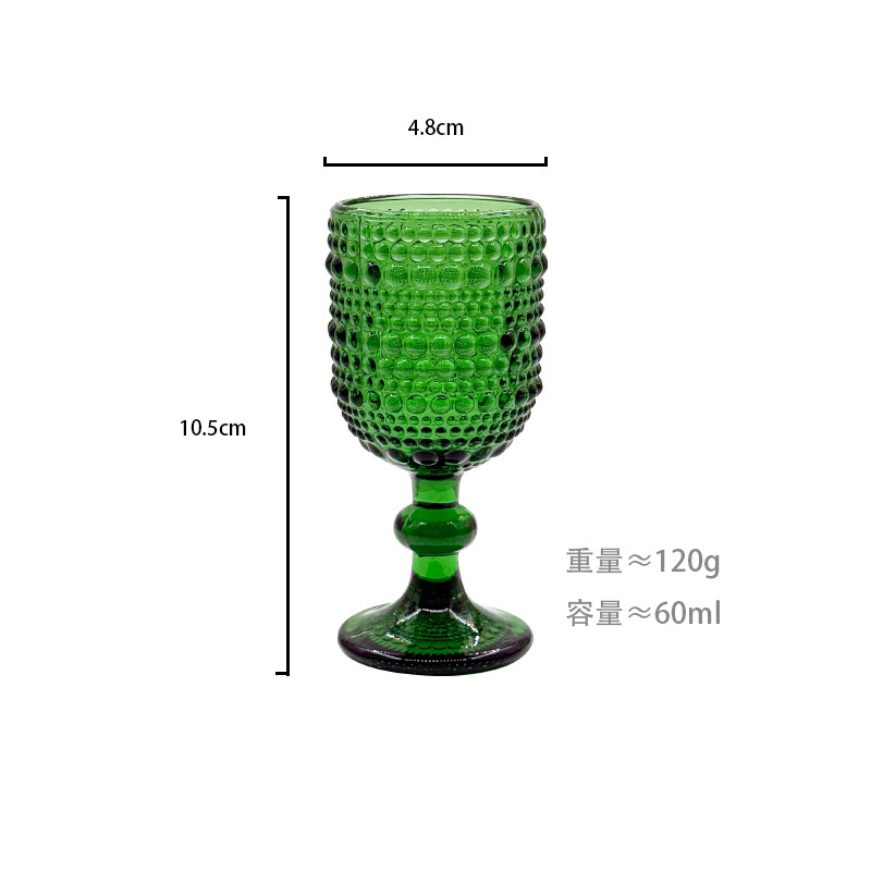 Gran por mayor transfronterizo vintage relieve tazas de vino de vidrio de colores tazas de vino de boda una taza de vino grueso una taza o dos tazas image 18