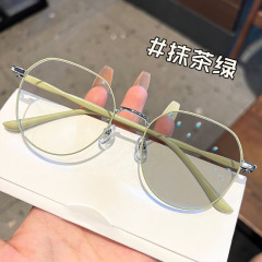 女性用のメイクアップ不要の近視メガネ、大きなフレームを装備可能、男性用のスリムで超軽量のメガネフレーム、トレンディなインターネットセレブモデル
