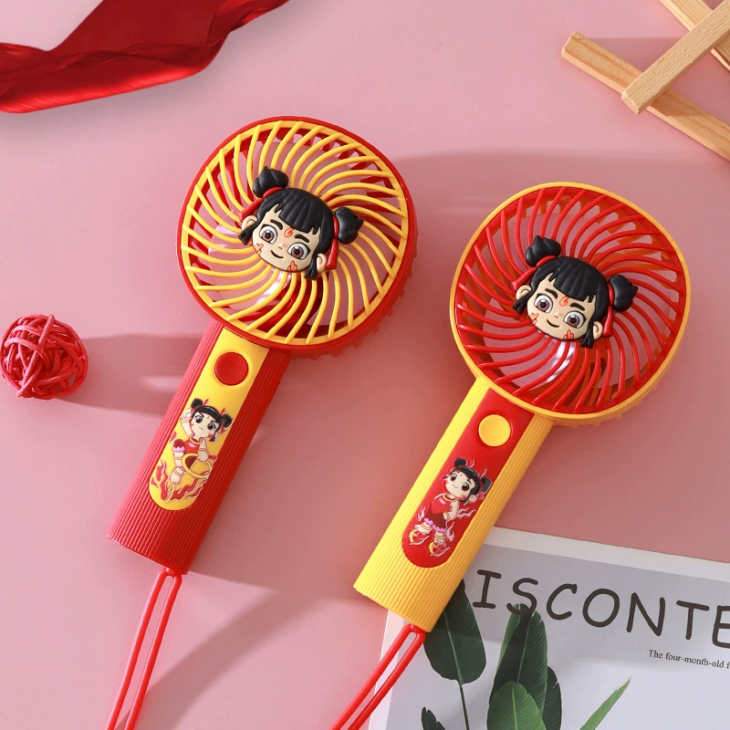Cartoon small handheld travel table air fan, new collection