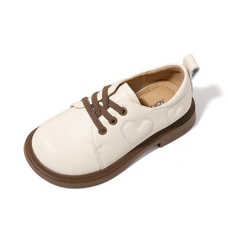 Туфли принцессы для выступлений для девочек, натуральная кожа, мягкая подошва, новые британские весенне-осенние детские черные маленькие кожаные туфли, лоферы