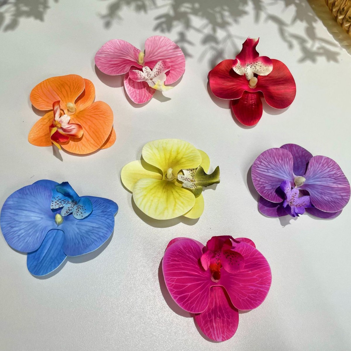 Simulated Butterfly Orchid Flower Head 3D Printed Film Flower Head Wedding Headwear Souvenir Decoration Flower Shoe Hat Hairpin Accessories