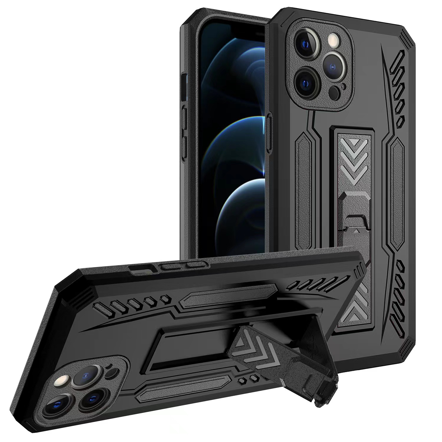 Huawei HUAWEI Y7P/P40LITE-E Silver Leopard Sharp 2-in -1 Phone Case Sergeant Phone Case