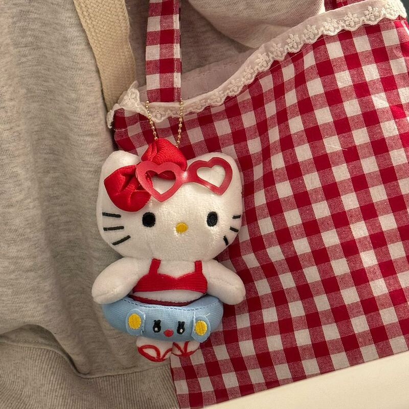 かわいいアニメハワイ水泳圏Kittyぬいぐるみストラップkt猫かばん掛けキーホルダープレゼント|undefined